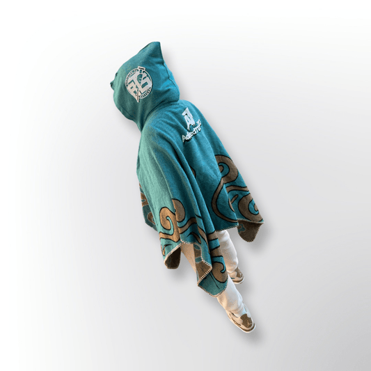 Hooded Pashmina (Teal & Gold)